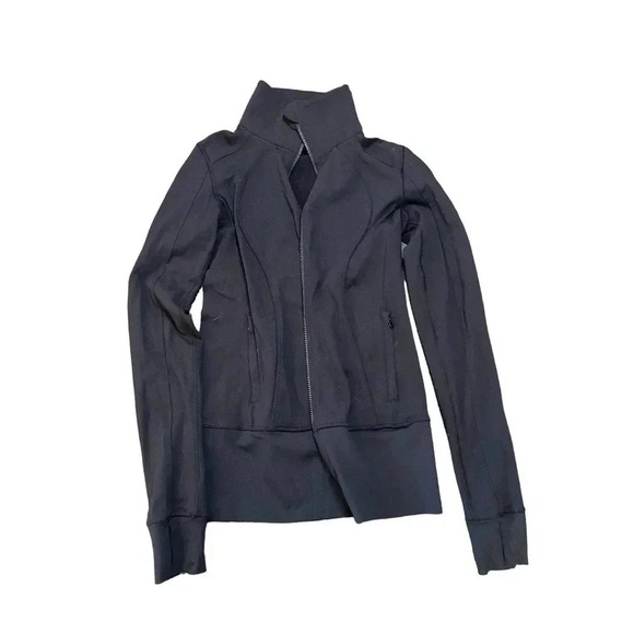 Lululemon Black Full Zip Nice Asana Jacket with Zip Pockets size 6 - Picture 2 of 4